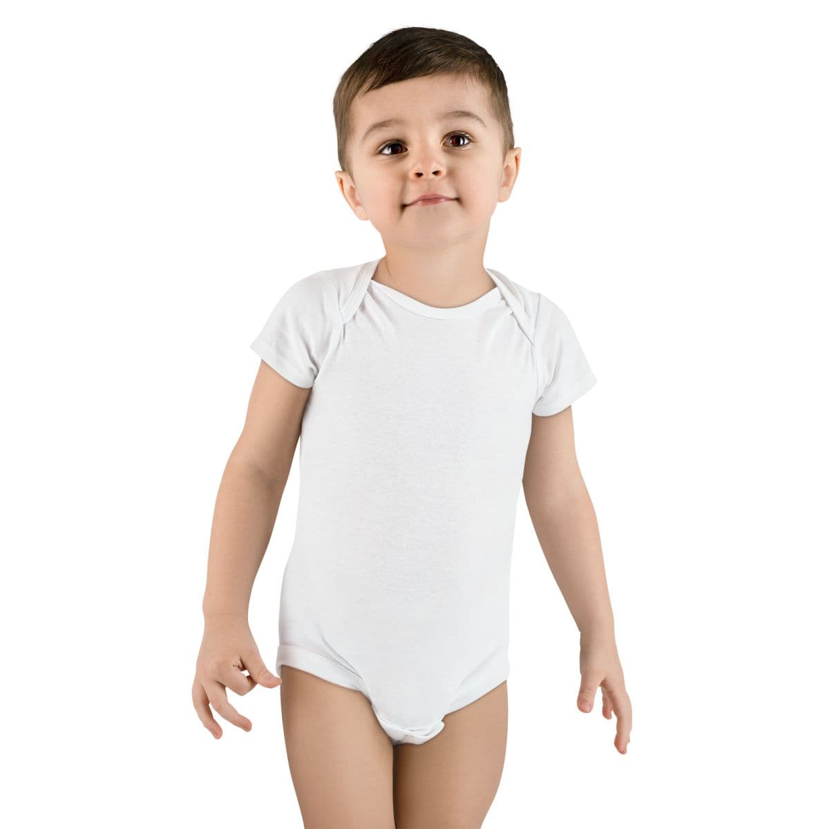 Custom Short Sleeve Cotton Rib Baby Onesie with Your Photo or Text