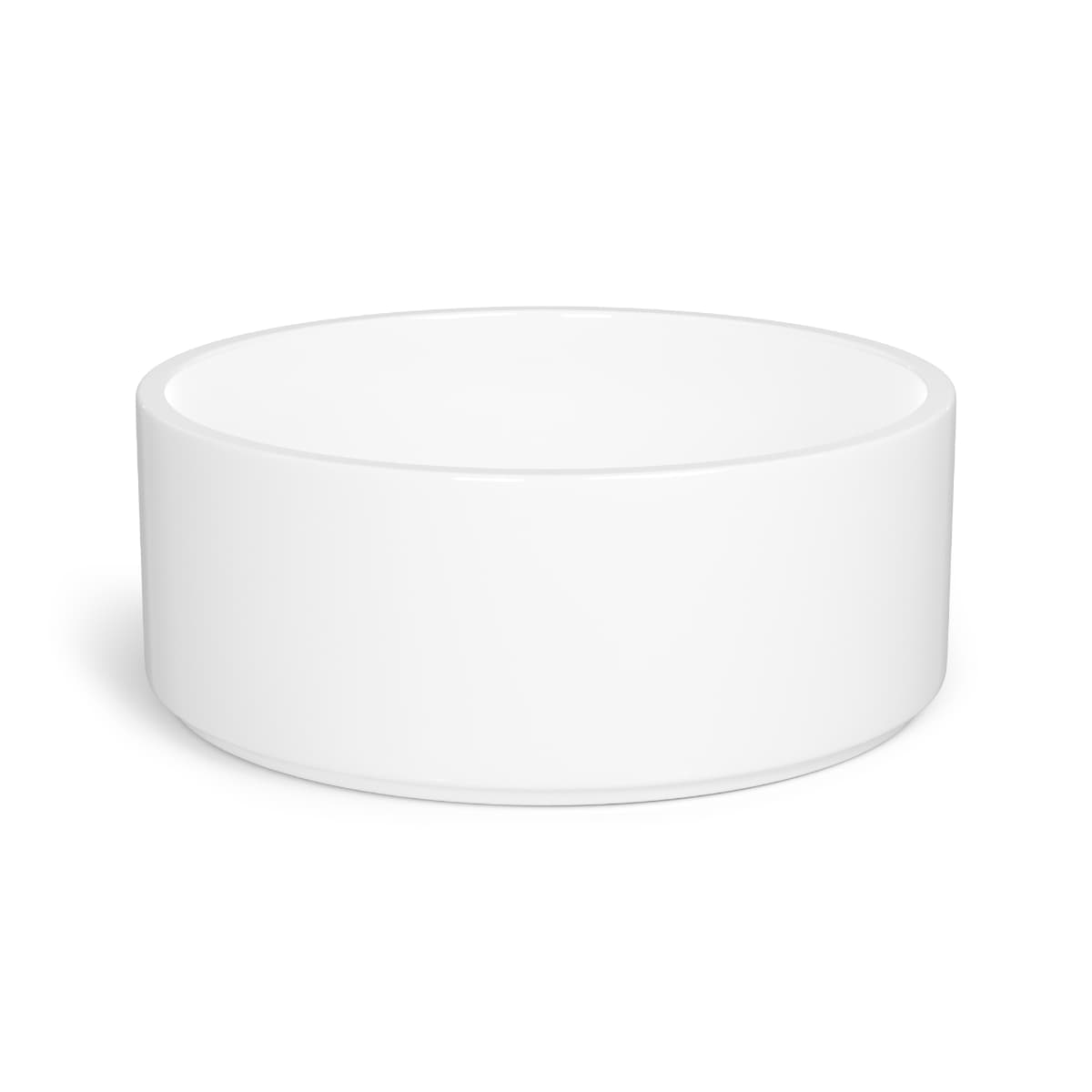 Plain pet bowl, front view