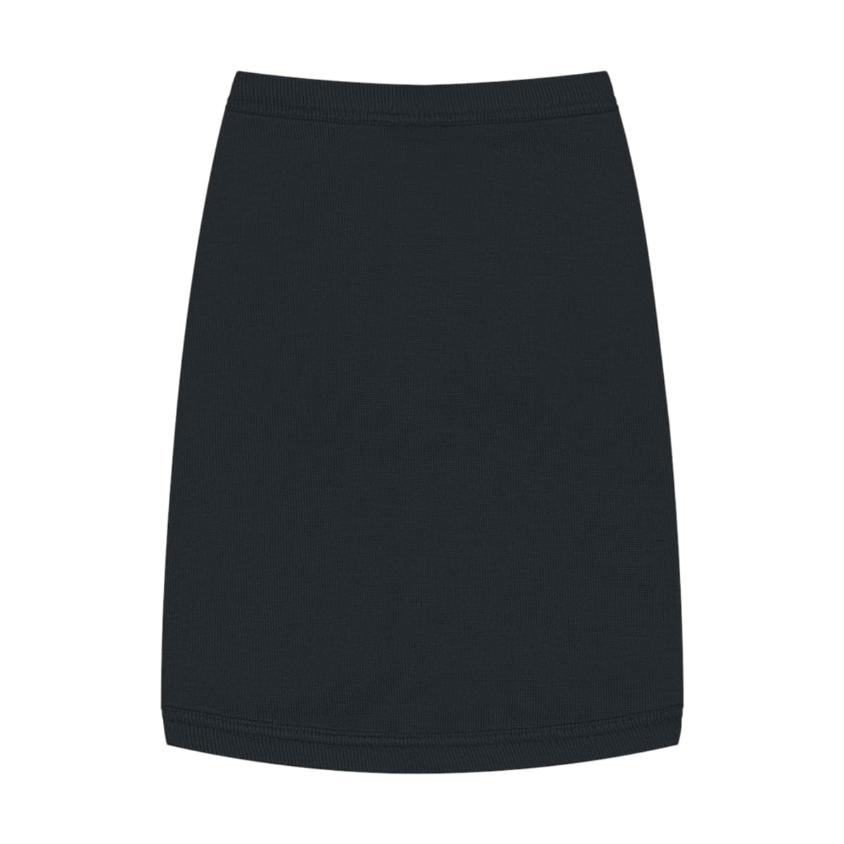 Plain black pet tank top, front view