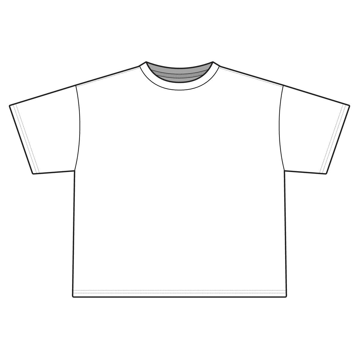 Plain white women's fine jersey boxy tee, front view