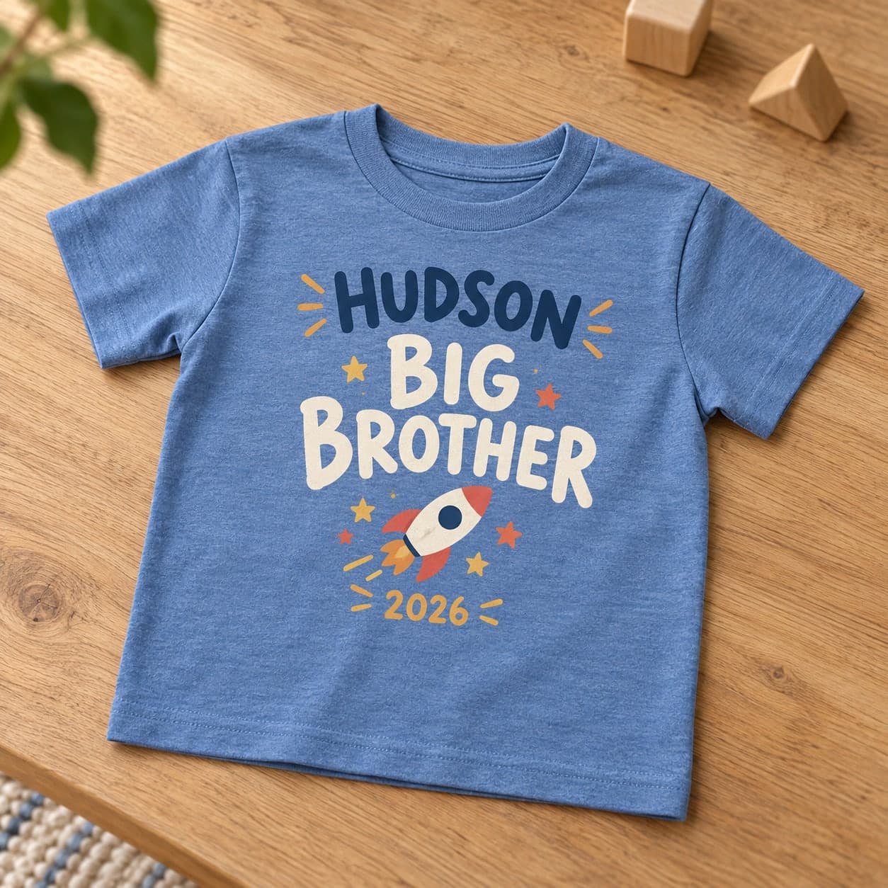 Custom Toddler Short Sleeve Cotton T-Shirt with Your Photo or Text