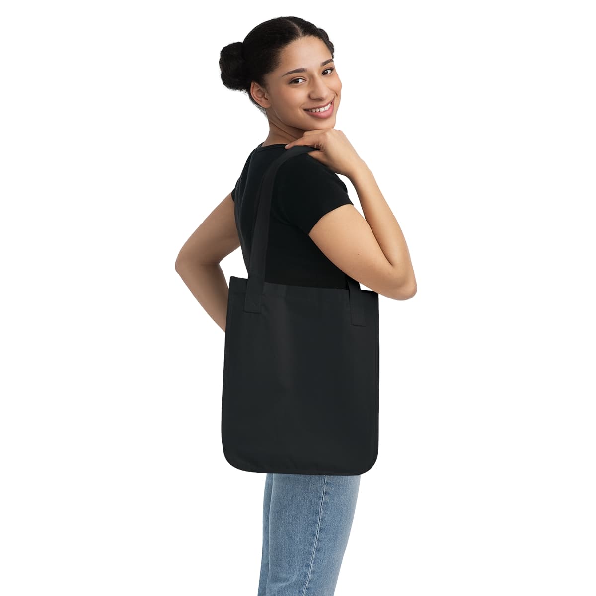 Custom Certified Organic Canvas Tote Bag with Your Photo or Text