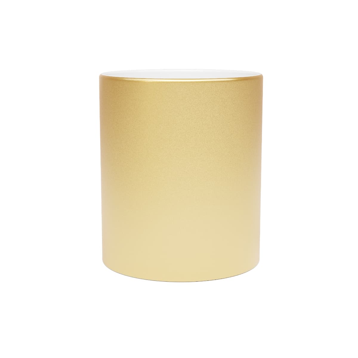 Plain gold metallic mug (silver\gold), front view