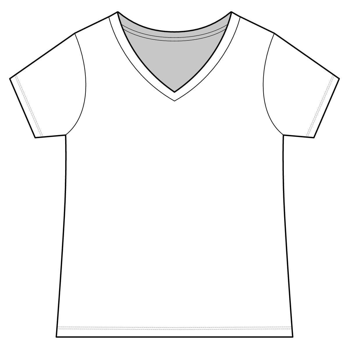 Plain white women's ultimate cvc v-neck t-shirt, front view
