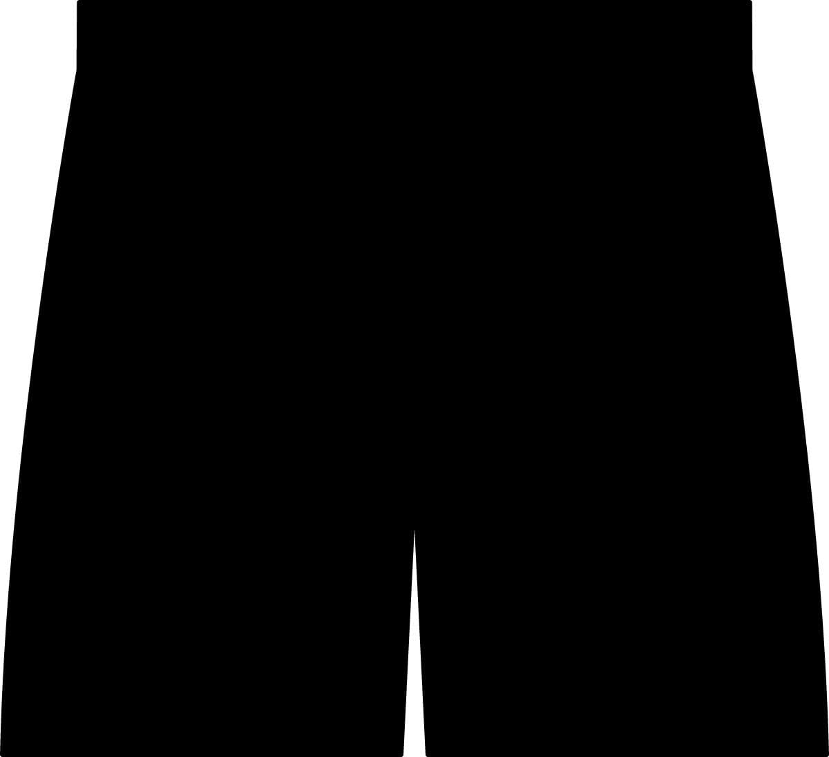 Plain black unisex pique gym shorts, front view