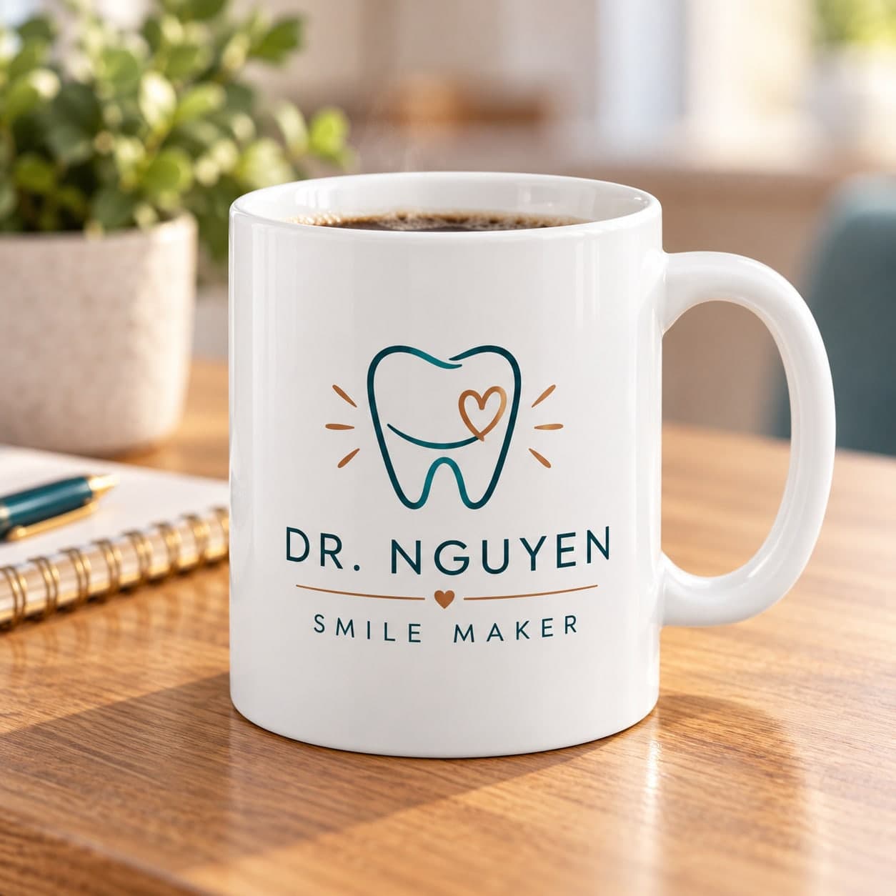 Custom Scratch-Resistant White Ceramic Mug with Your Photo or Text