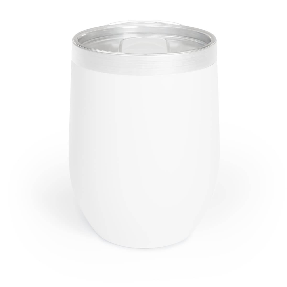Plain white chill wine tumbler, front view