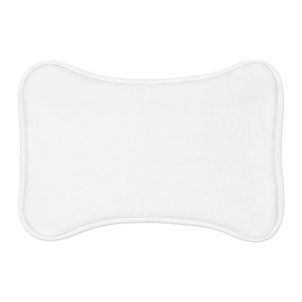 Plain white pet feeding mats, front view