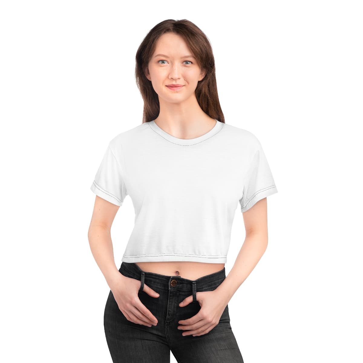 Custom All-Over Print Polyester Crop Top with Your Photo or Design