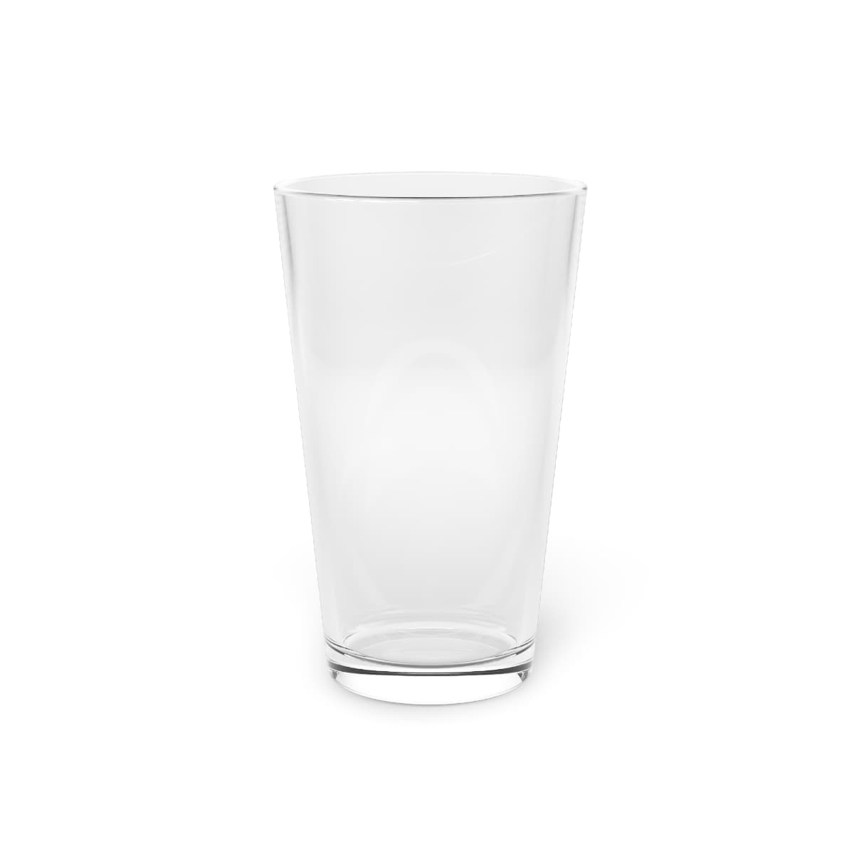 Plain pint glass, 16oz, front view