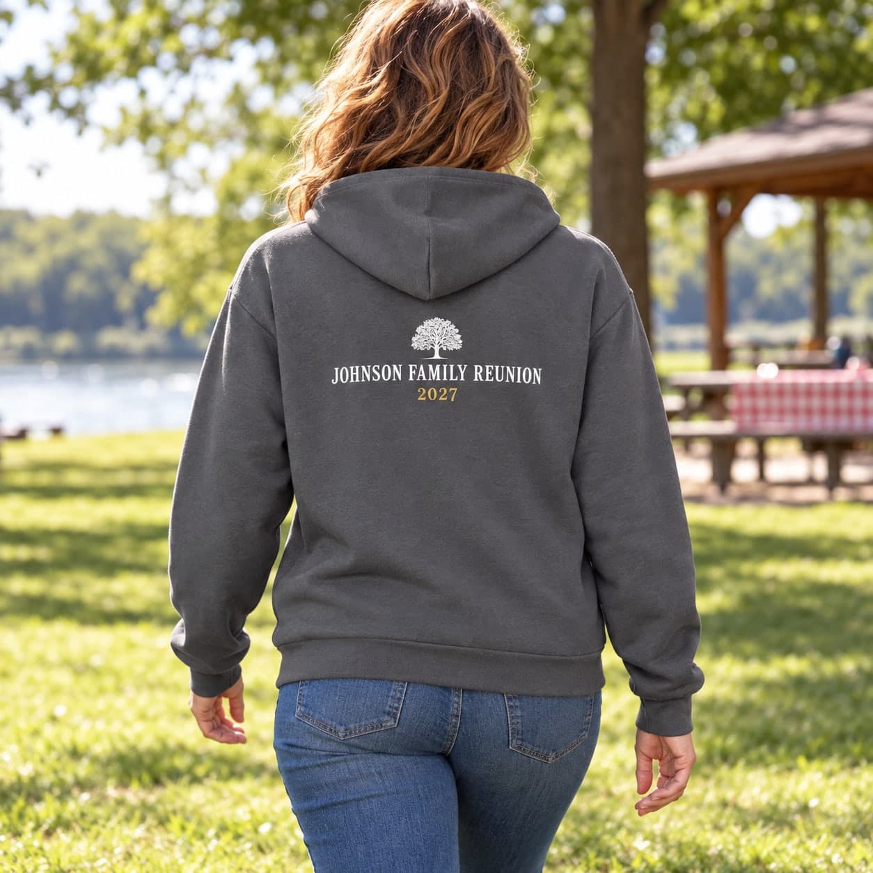 Custom Unisex Lightweight Fleece Hoodie with Your Photo or Text