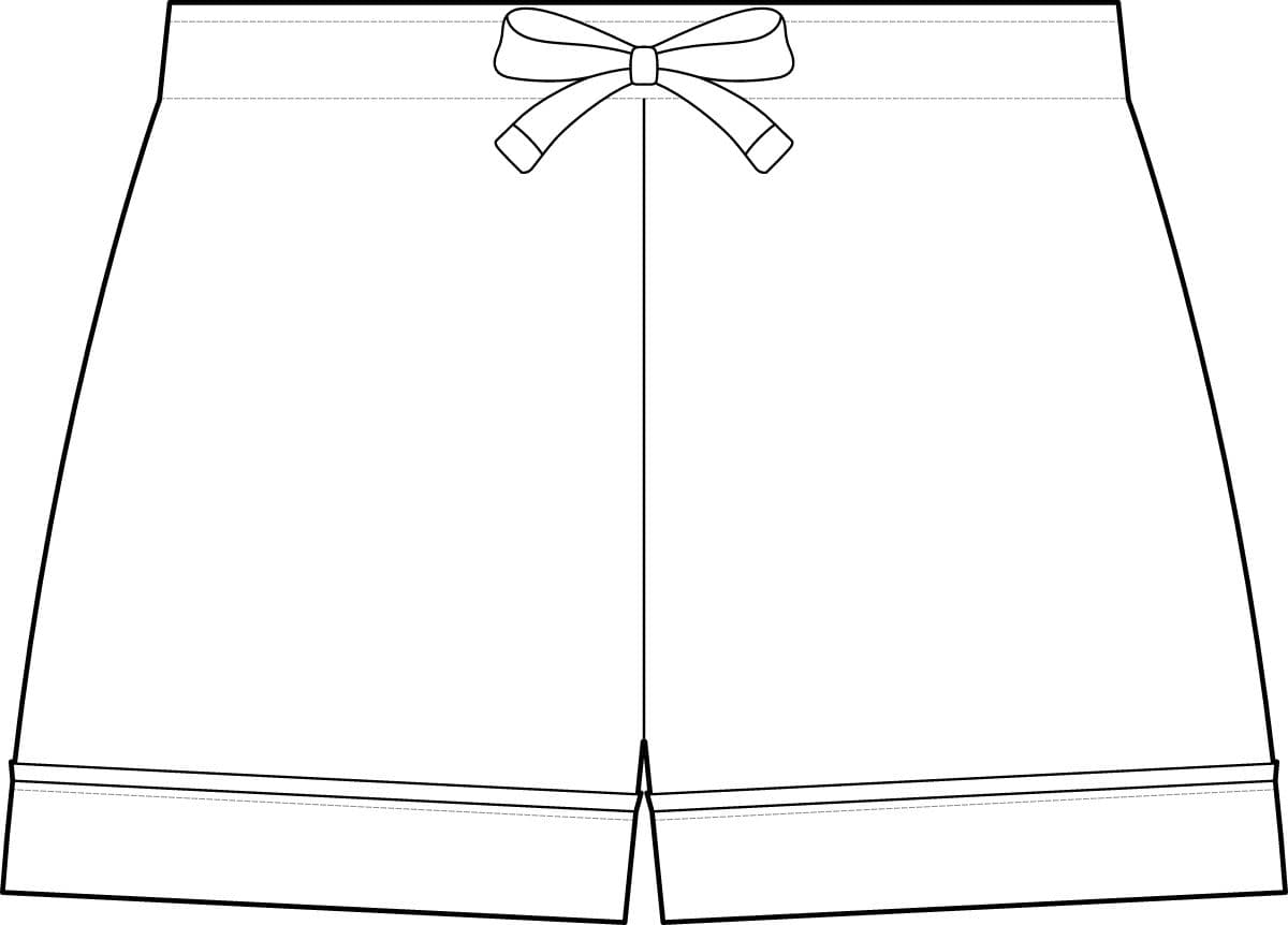 Plain navy/ silver plaid women's flannel shorts, front view