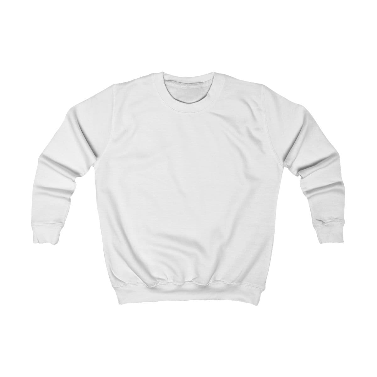 Plain arctic white kids sweatshirt, front view