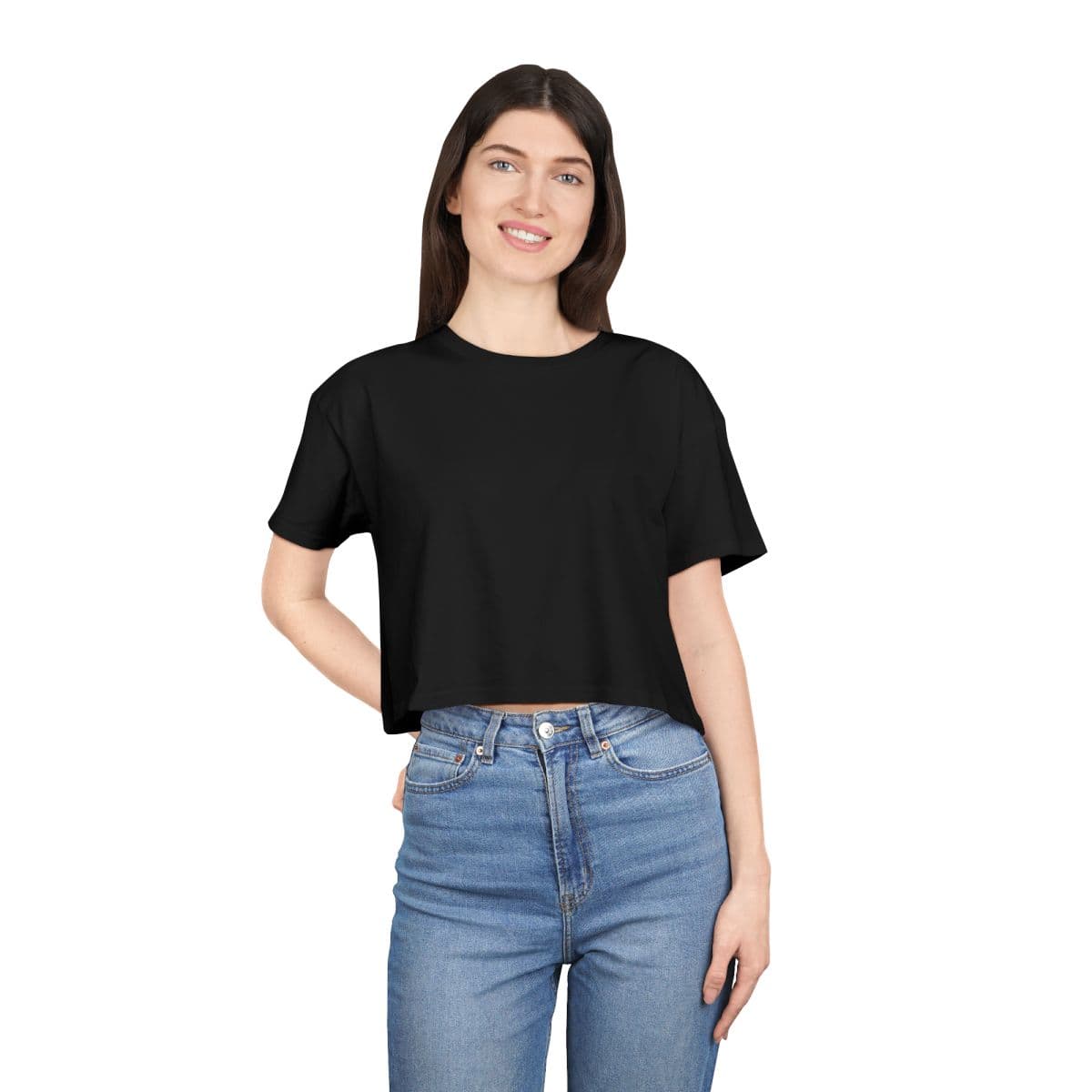 Custom Women's Combed Cotton Crop Top with Your Photo or Text