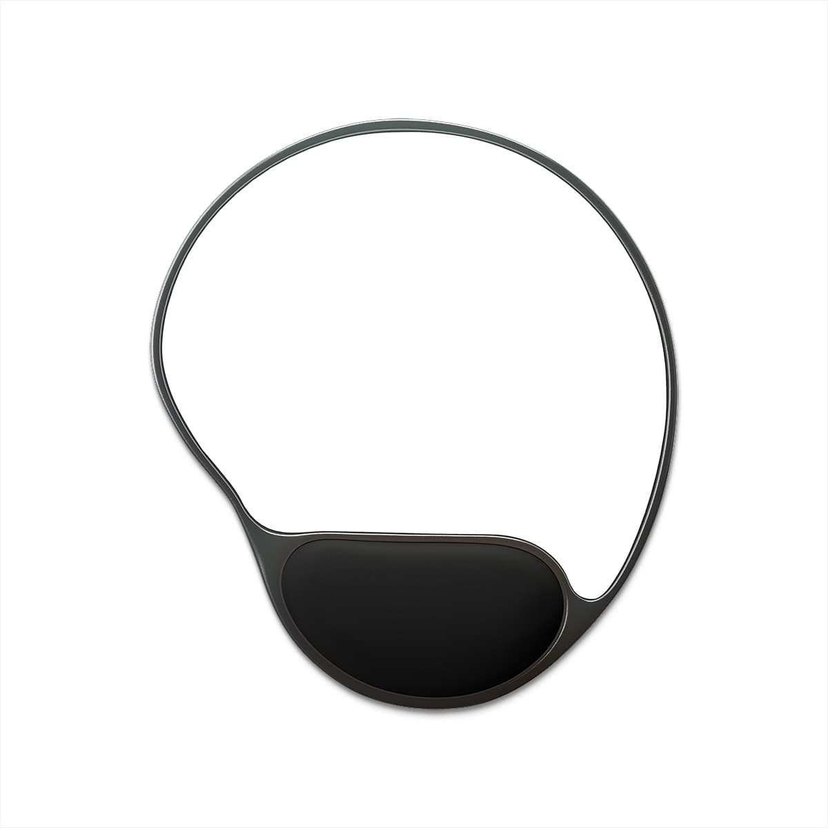 Plain mouse pad with wrist rest, front view