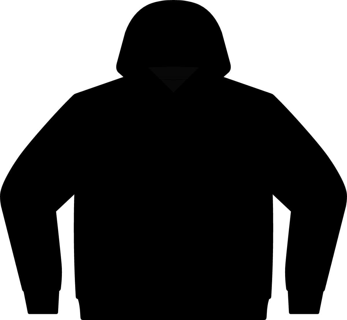 Plain black unisex heritage hooded sweatshirt, front view