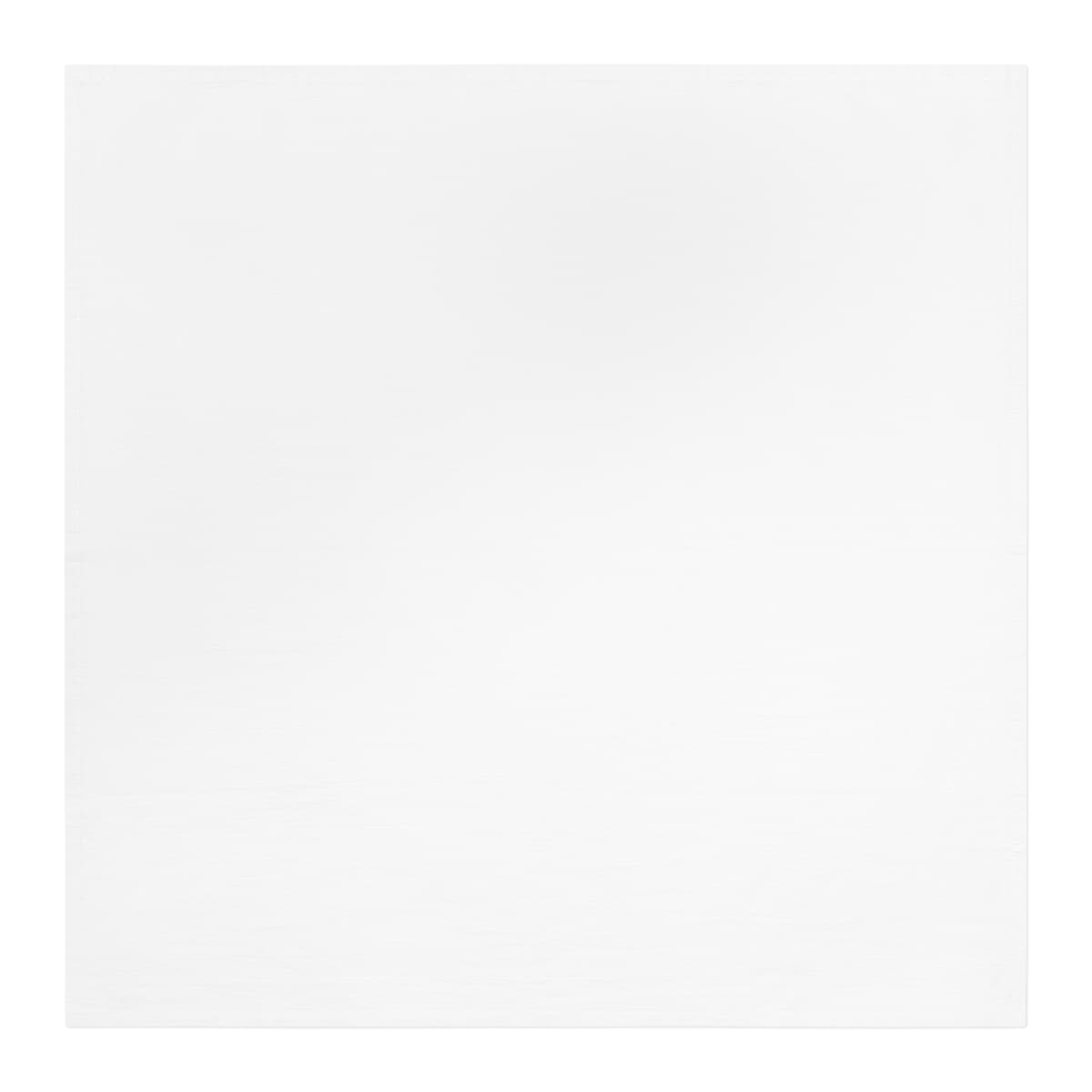 Plain white tea towel, front view