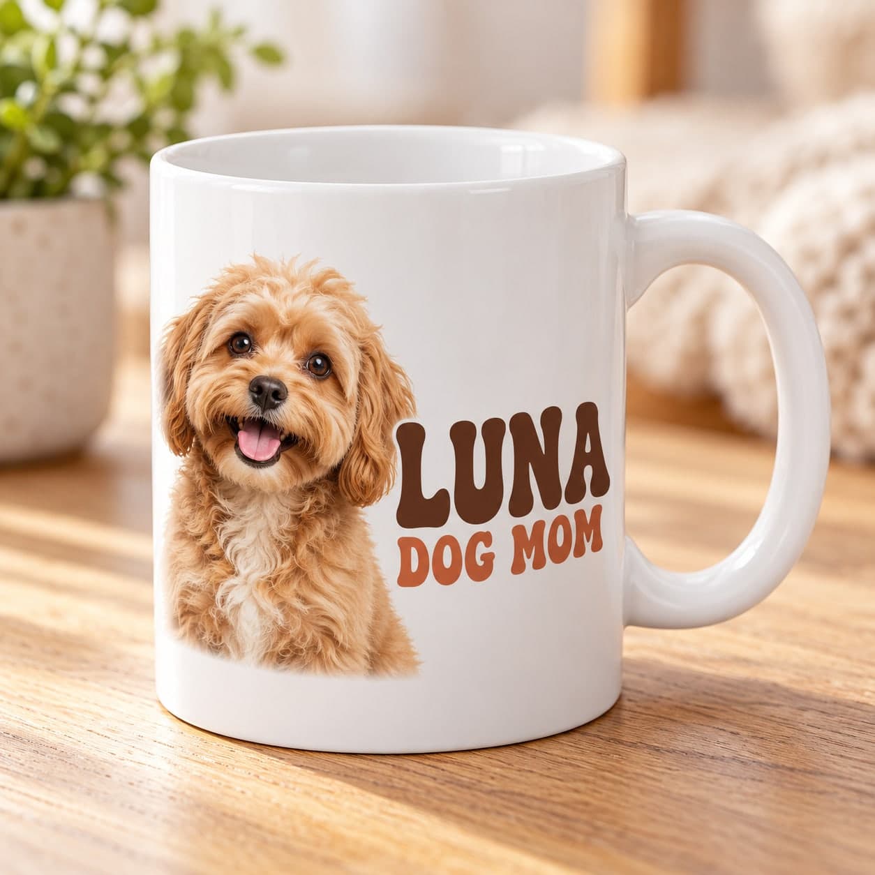 Custom 11 oz Classic Shape White Ceramic Mug with Your Photo or Text