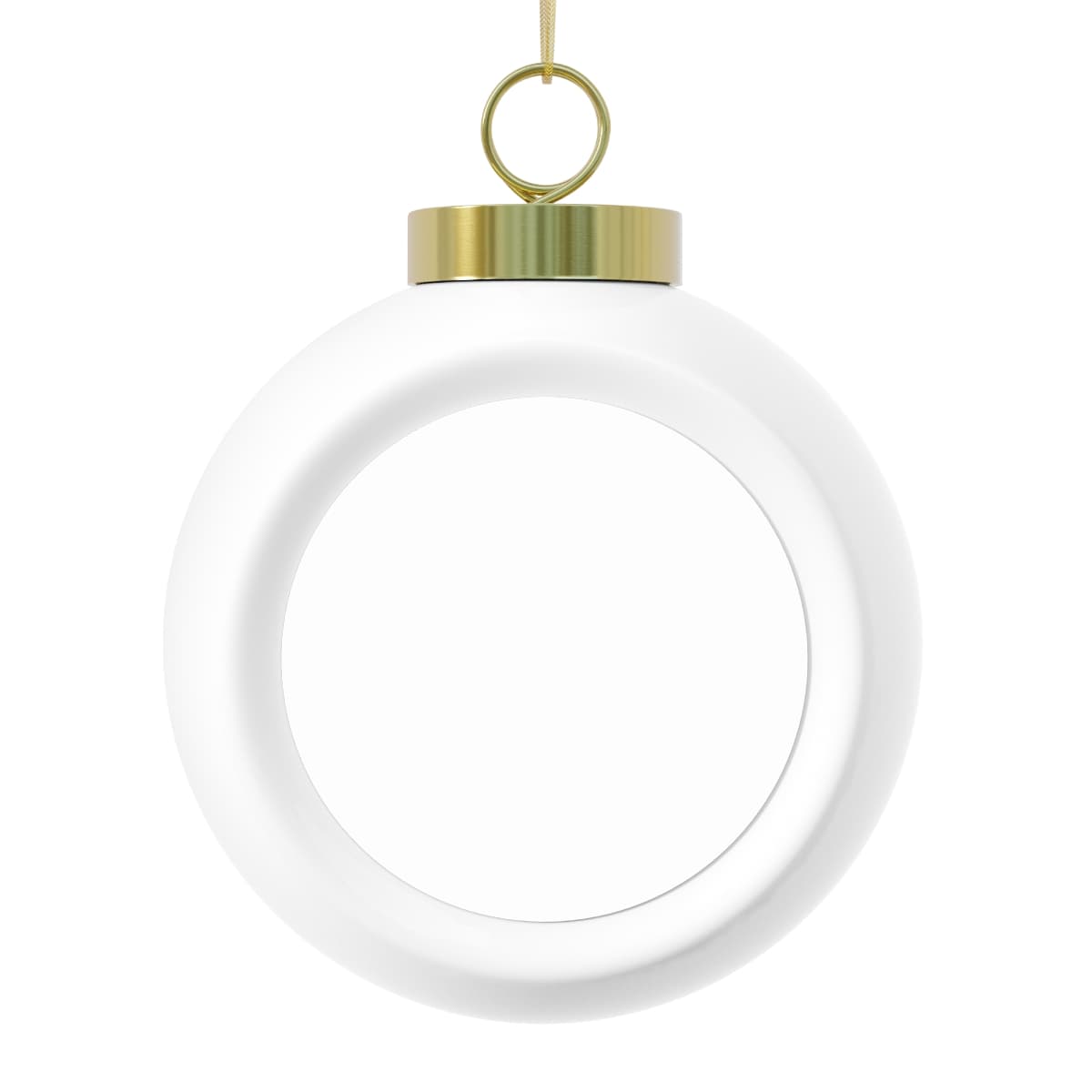 Plain christmas ball ornament, front view
