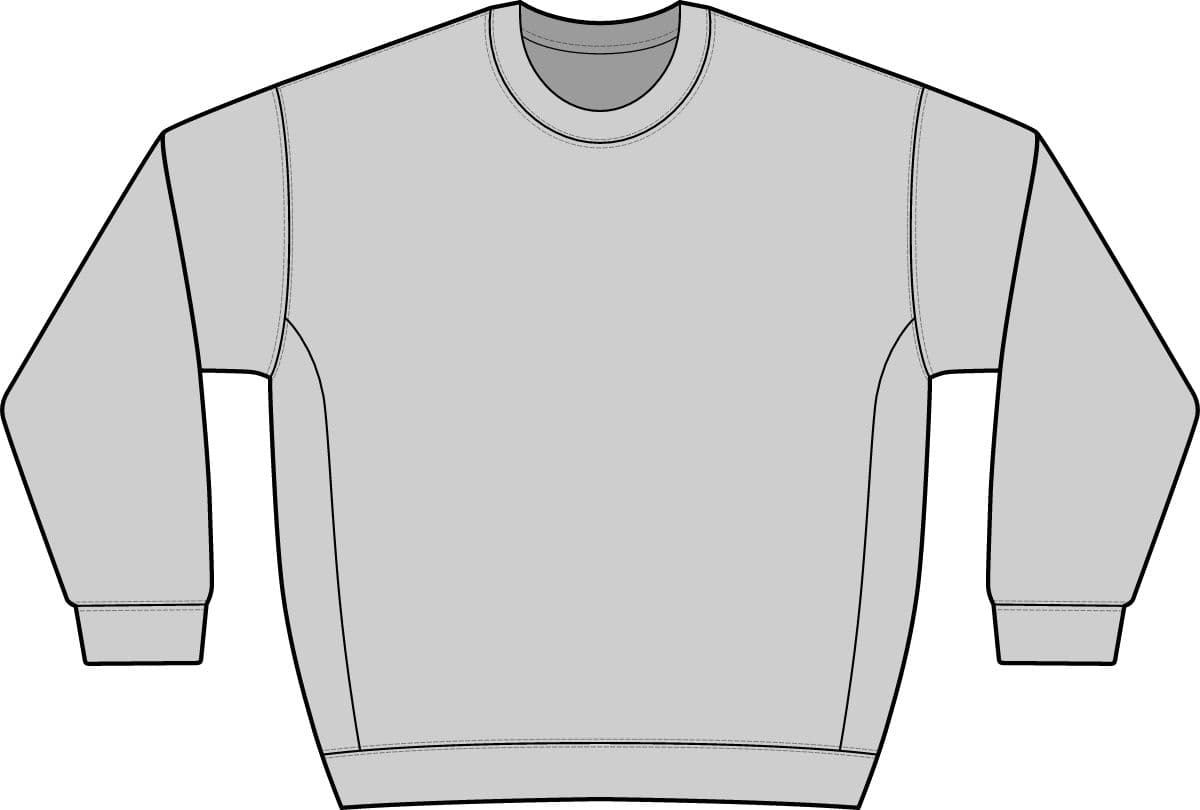 Plain ash unisex premium heavyweight crewneck sweatshirt, front view