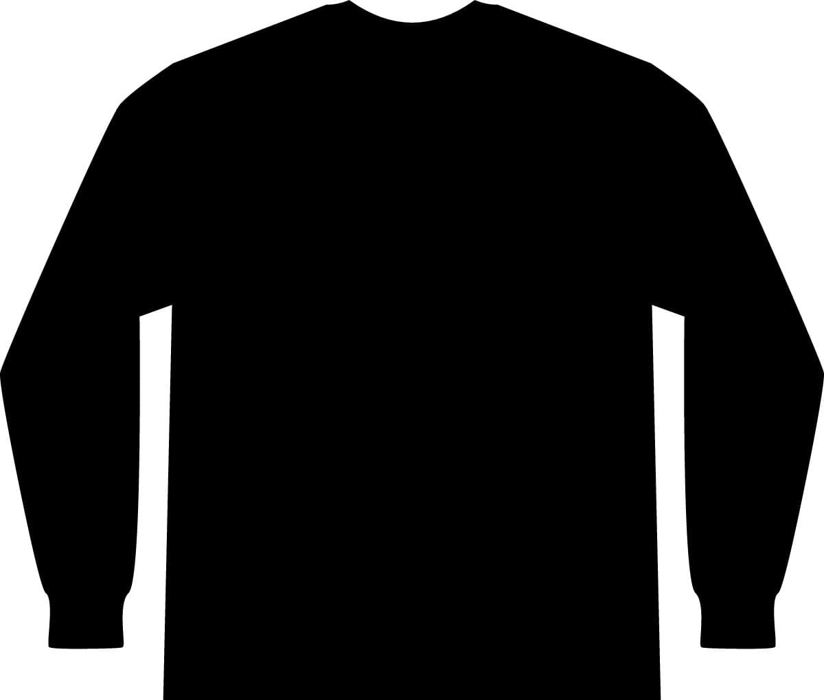 Plain black unisex workwear long sleeve pocket t-shirt, front view