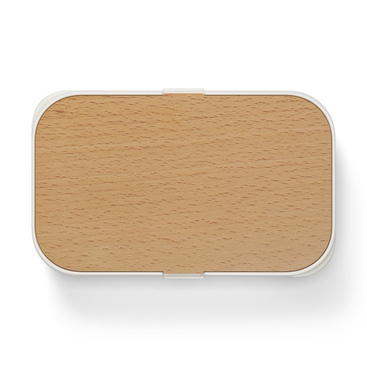 Plain bento lunch box, front view
