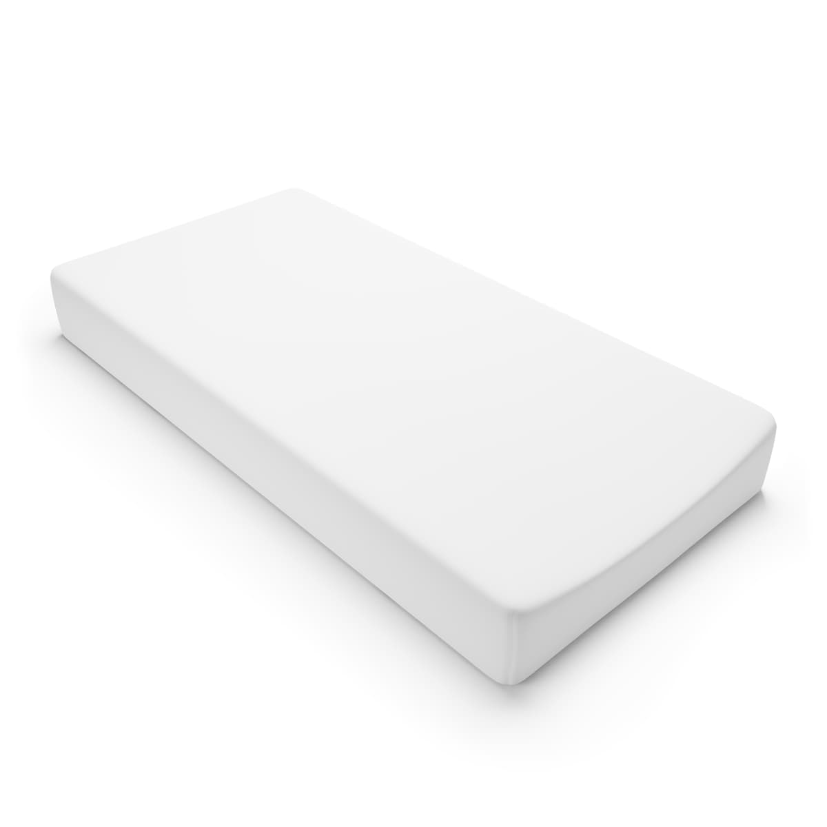 Plain white base baby changing pad cover, front view