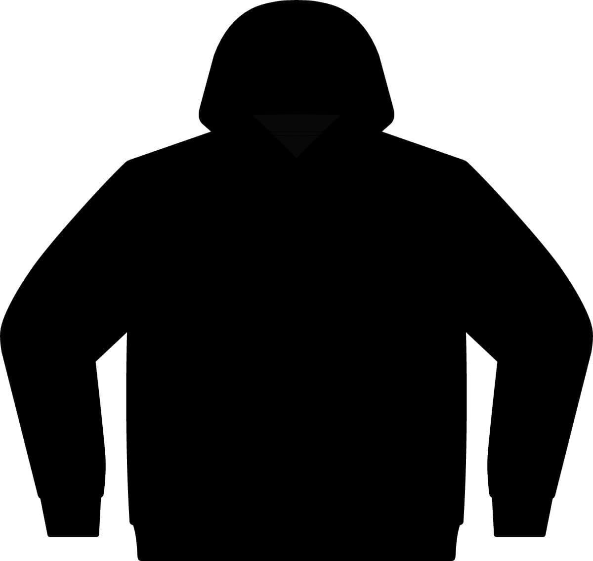 Plain black unisex avenue midweight hooded sweatshirt, front view