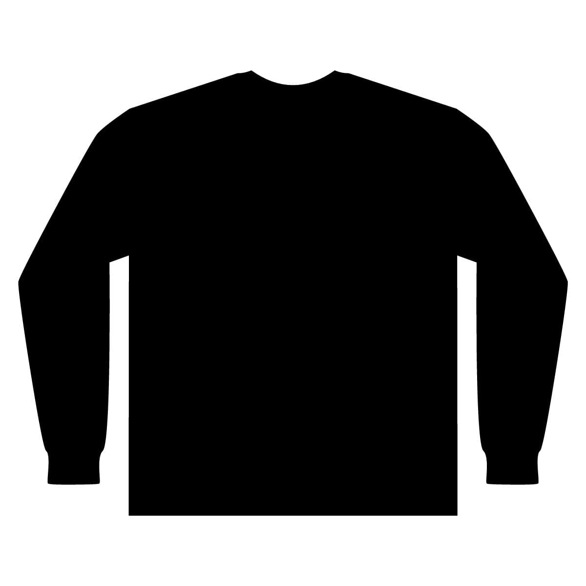 Plain black unisex special blend raglan crewneck sweatshirt, front view