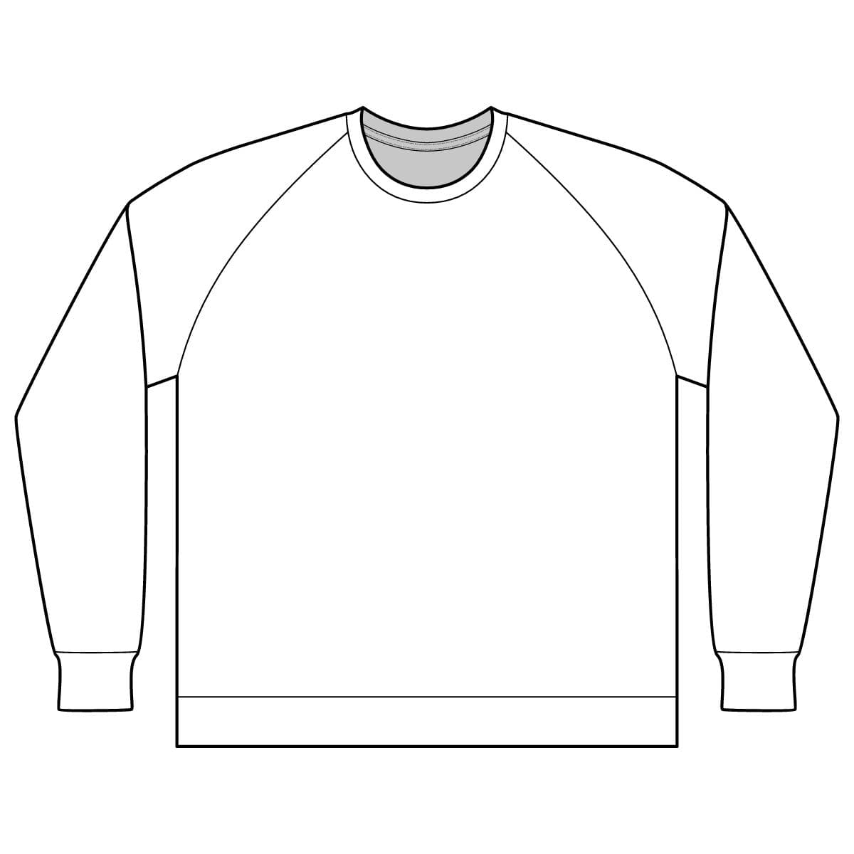 Plain white unisex icon lightweight loopback terry crewneck sweatshirt, front view