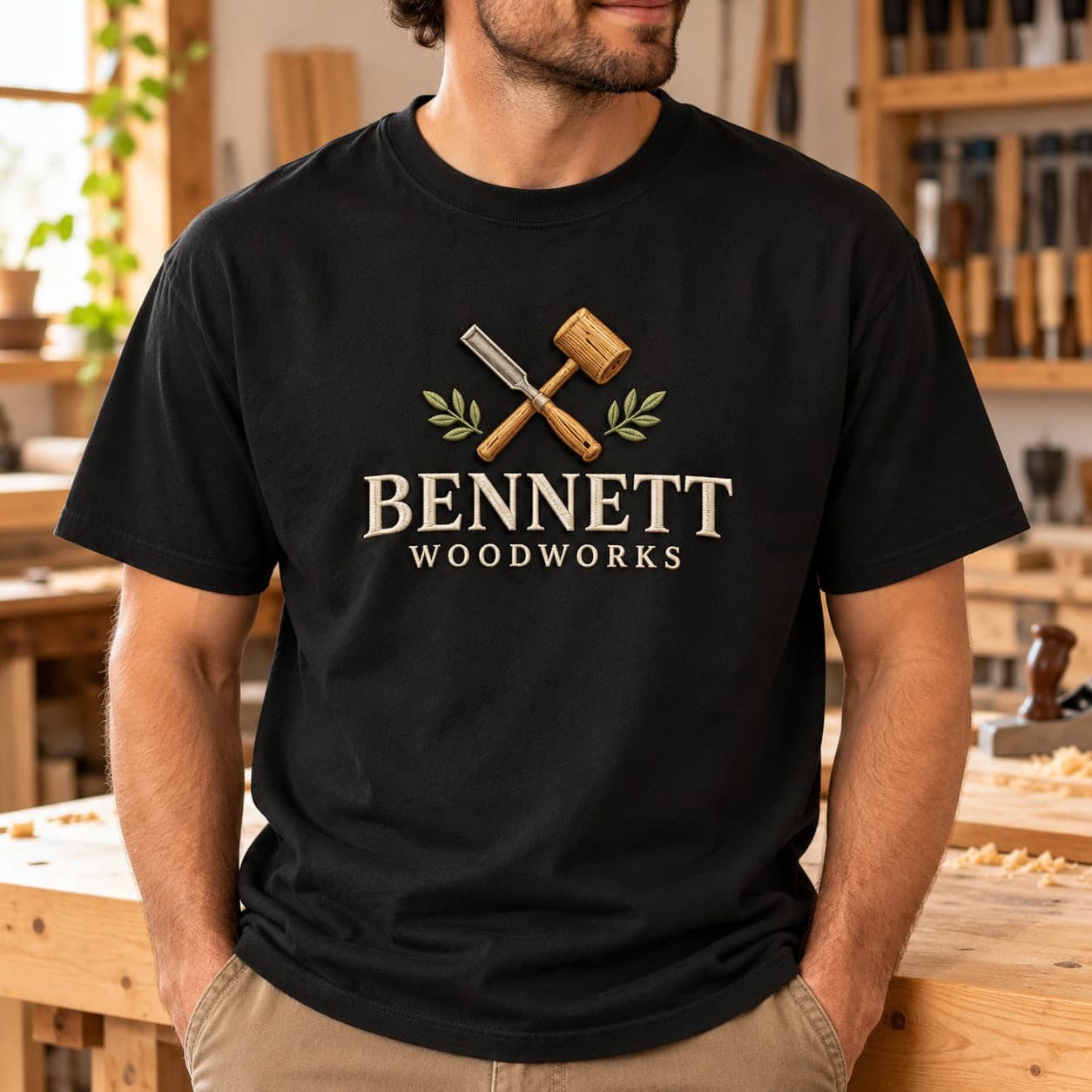 Custom Embroidered Comfort Colors T-Shirt with Your Logo or Text
