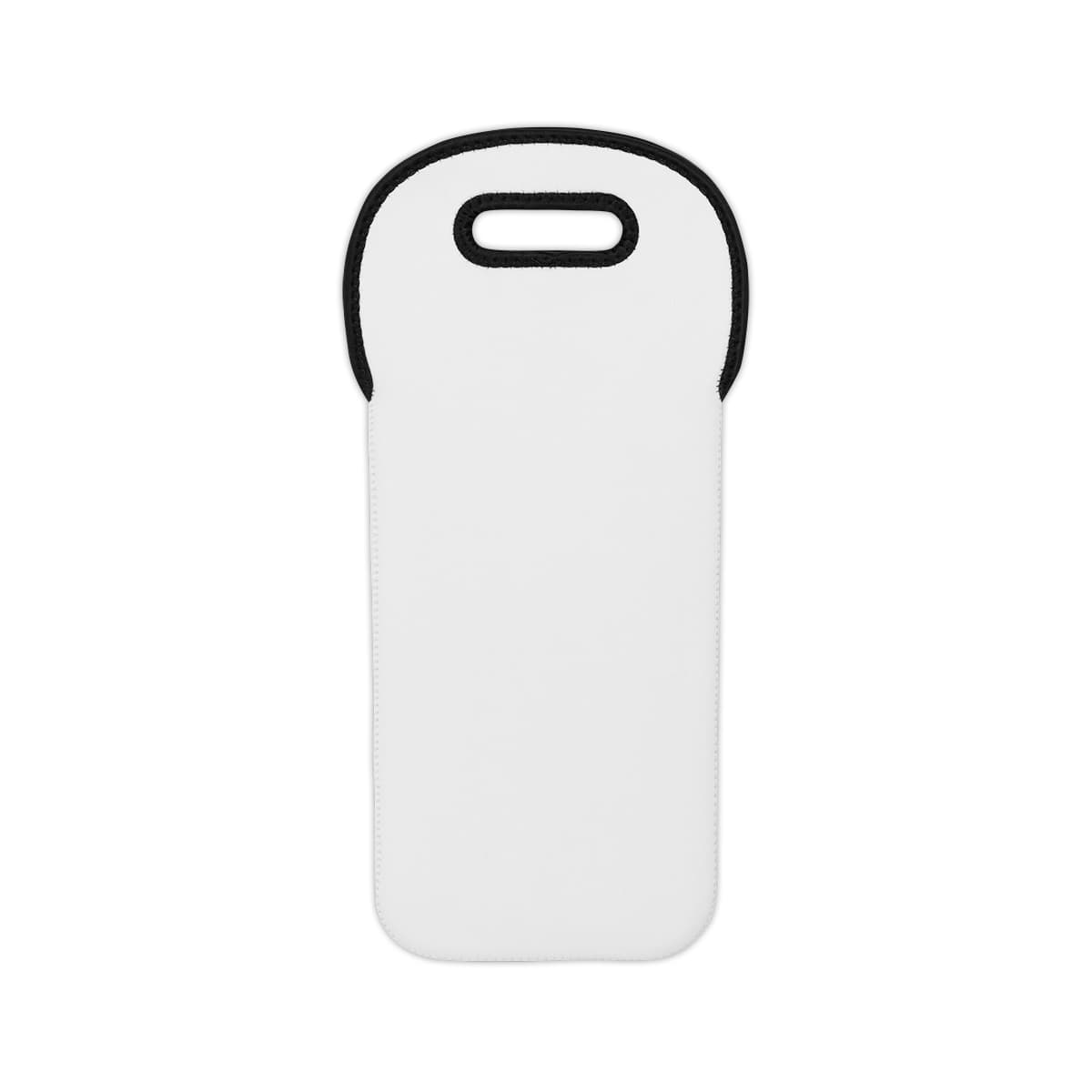 Plain white wine tote bag, front view