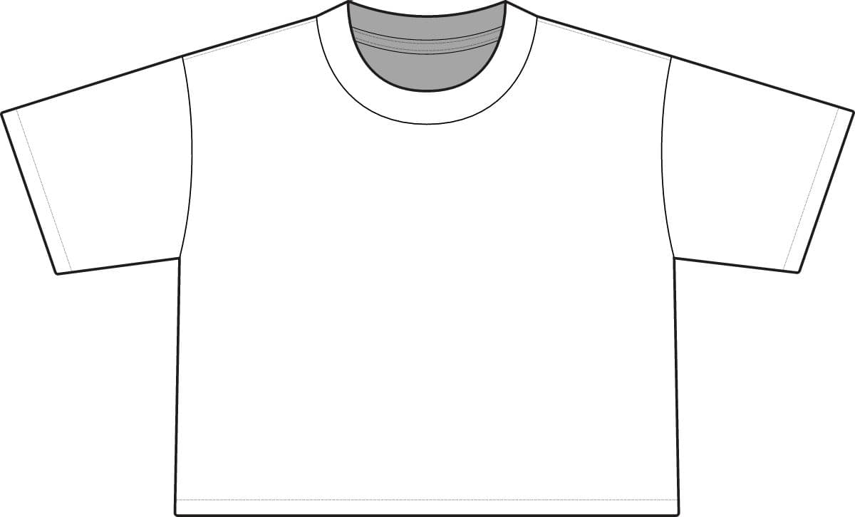 Plain blended white women's boxy tee, front view