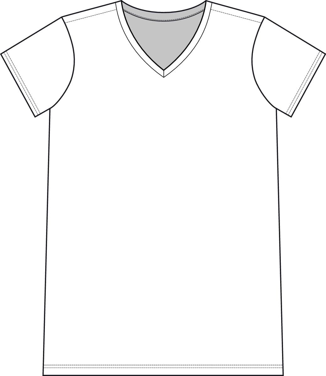 Plain white women's fine jersey v-neck coverup, front view