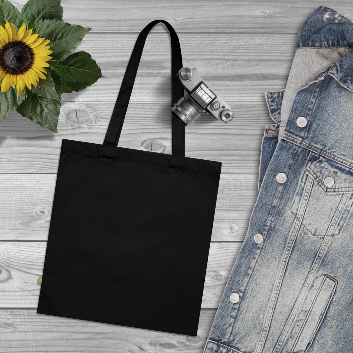 Custom Heavy Organic Cotton Canvas Tote Bag with Your Photo or Text