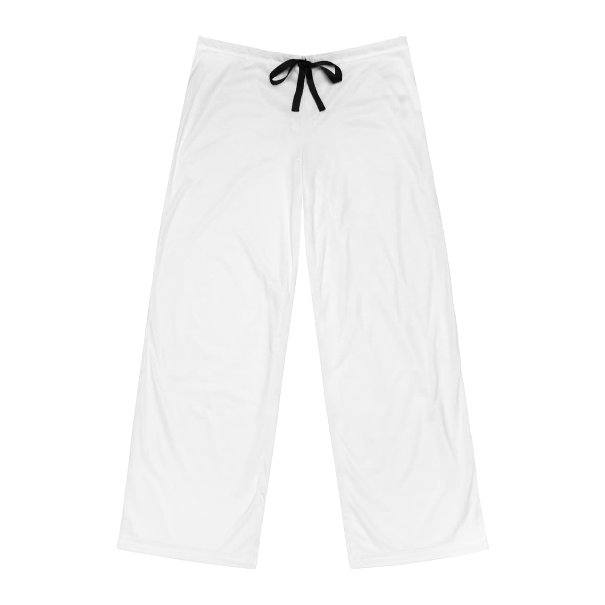 Plain white stitching men's pajama pants (aop), front view
