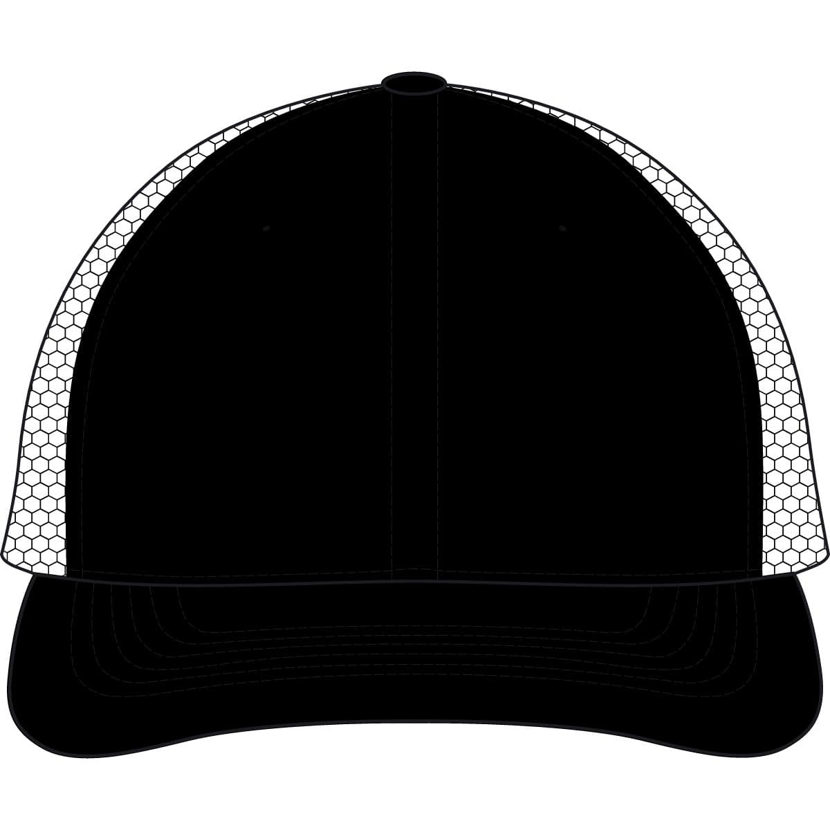 Plain black tilikum cap, front view