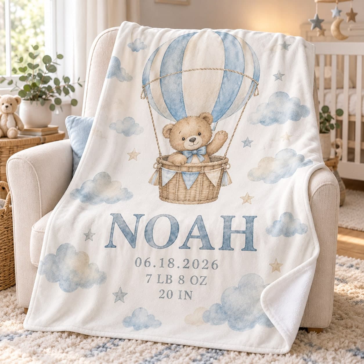 Custom Fleece Throw Blanket with Your Photo or Text