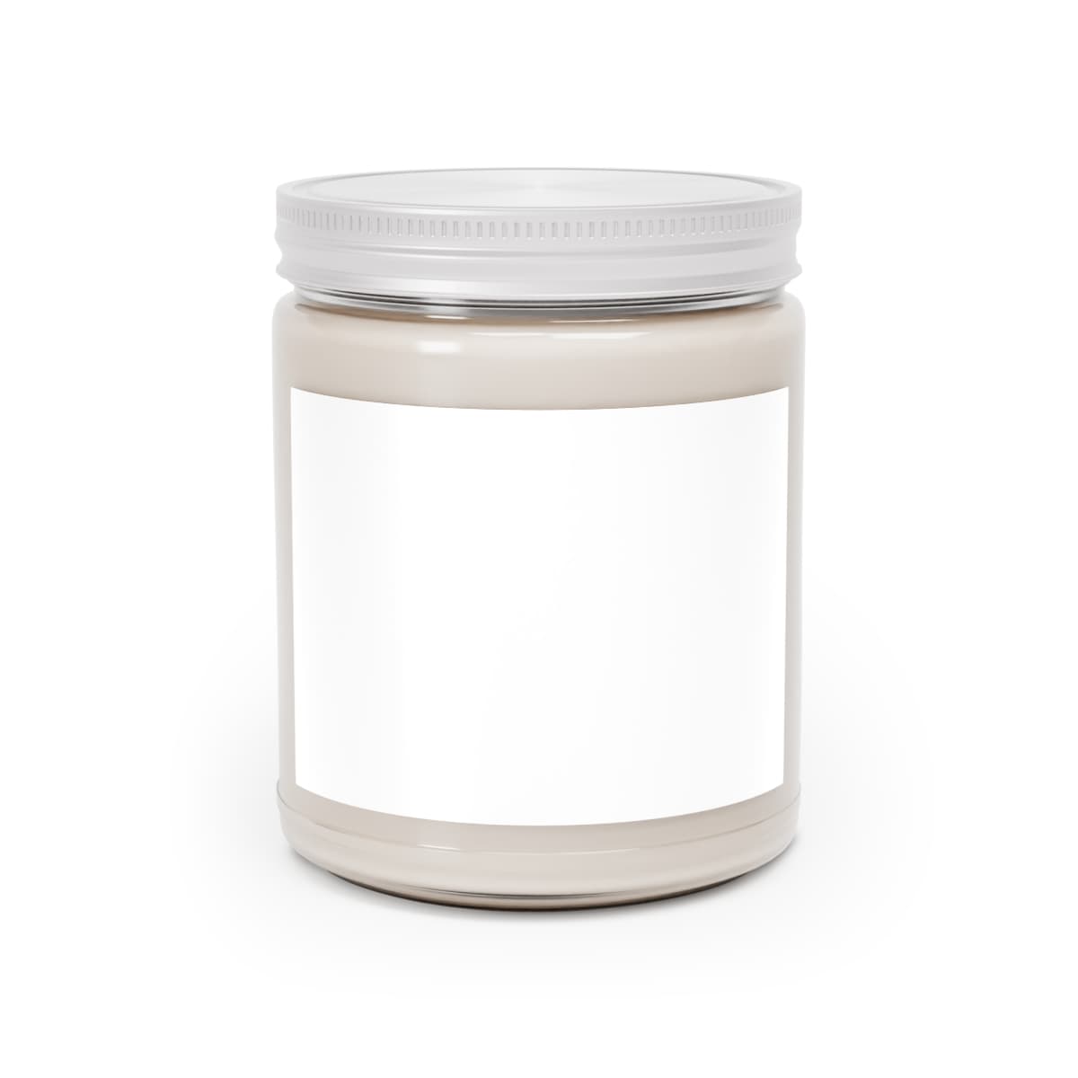 Plain scented soy candles with white lid, 9oz, front view