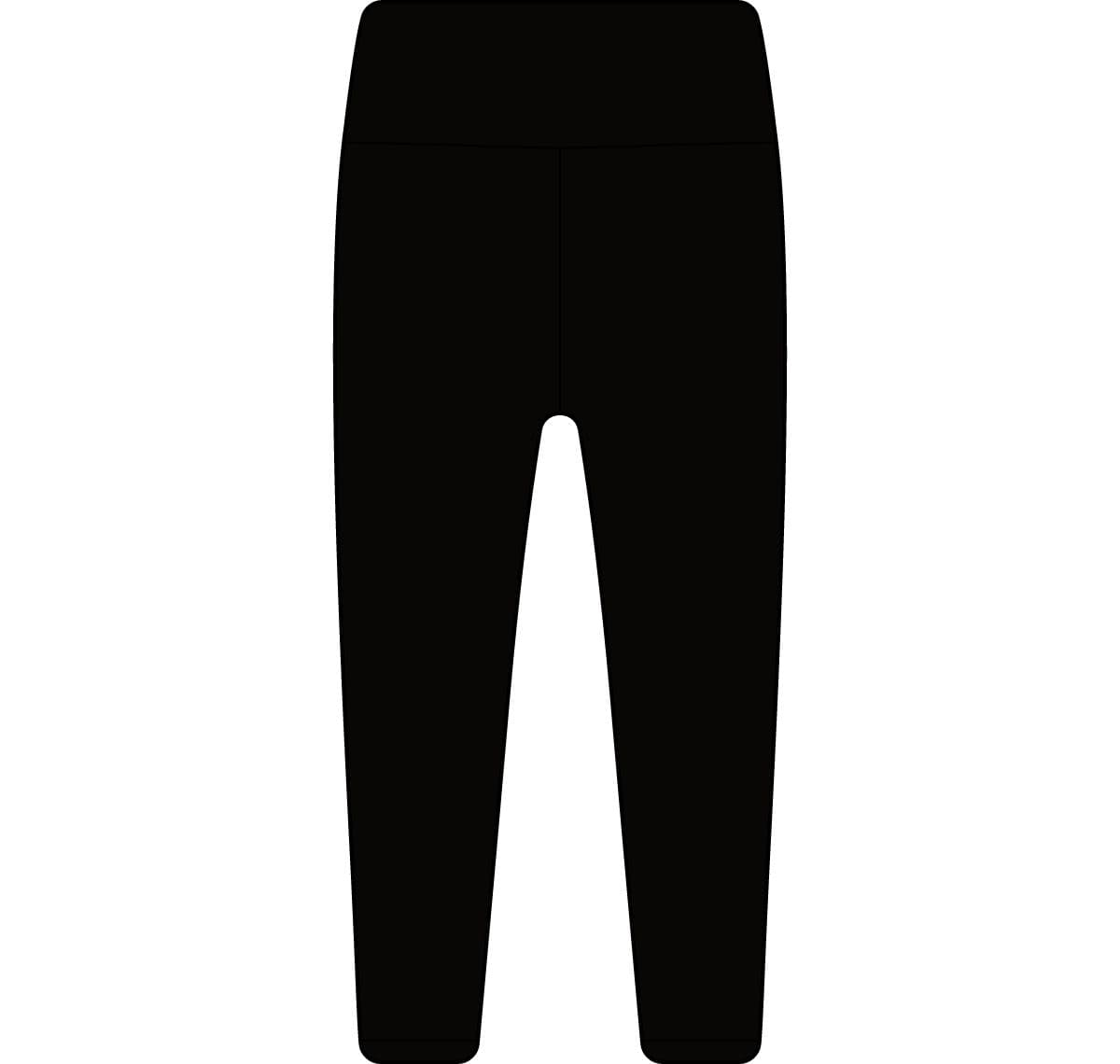 Plain black heather women's impact leggings, front view