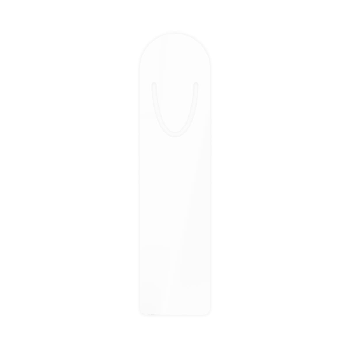 Plain white bookmark, front view