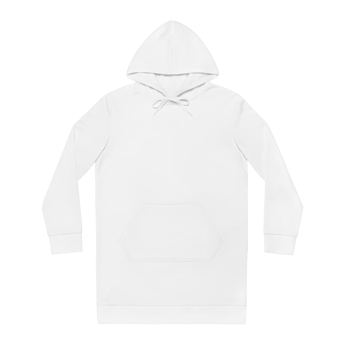 Plain seam thread color automatically matched to design women's hoodie dress (aop), front view