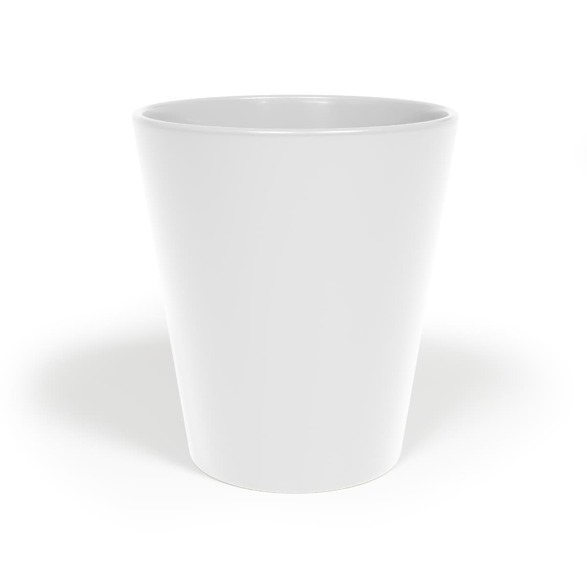 Plain white latte mug, 12oz, front view