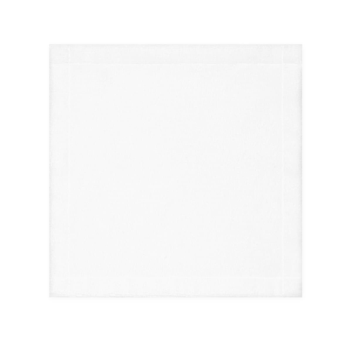 Plain white face towel, front view