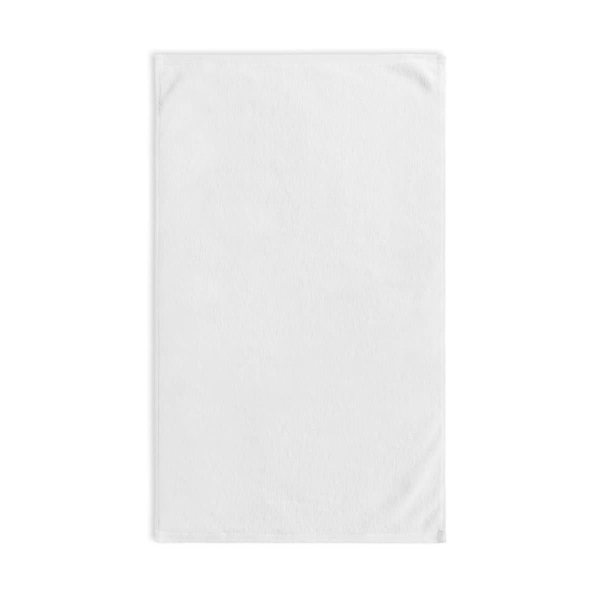 Plain white base hand towel, front view