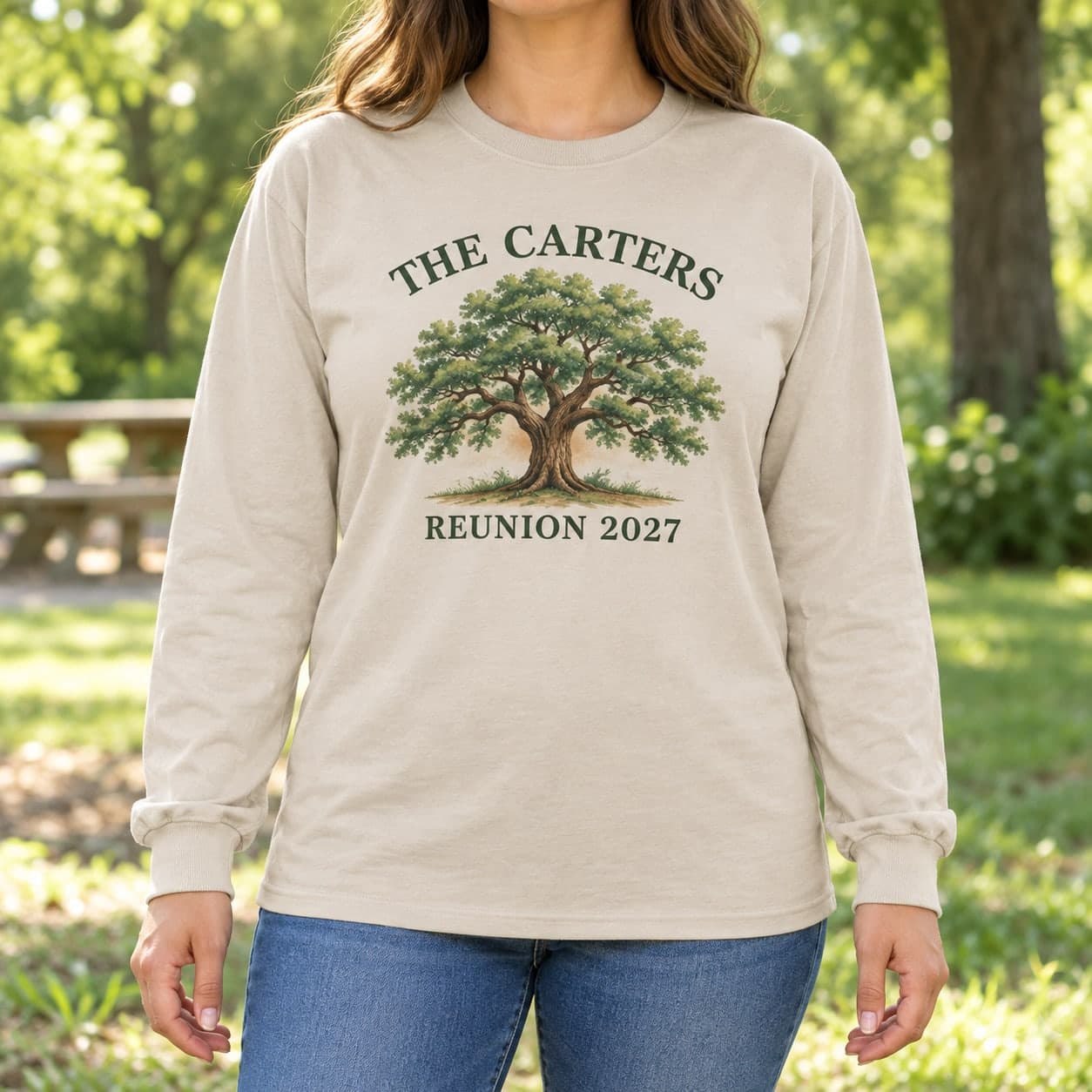 Custom Gildan Ultra Cotton Long Sleeve Shirt with Your Photo or Text