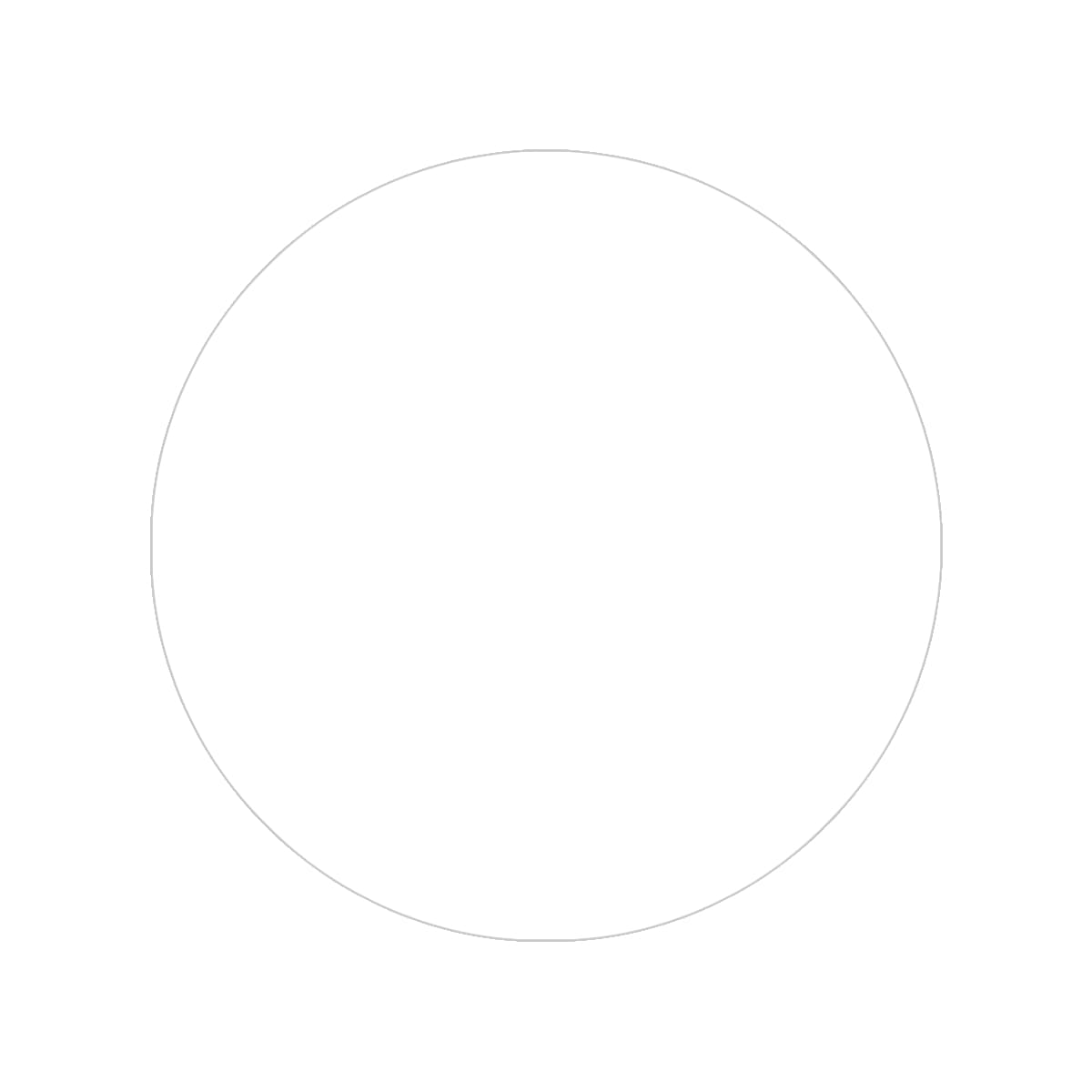 Plain transparent outdoor stickers, round, 1pcs, front view