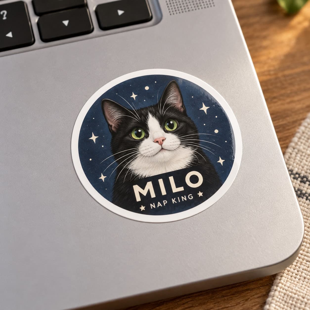 Custom Indoor/Outdoor Round Vinyl Sticker with Your Photo or Text