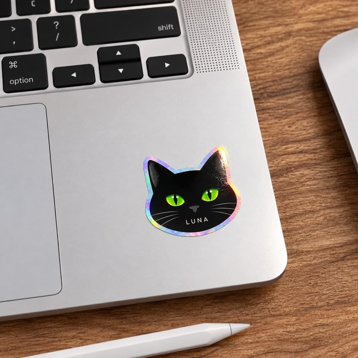 Custom Holographic Die-Cut Vinyl Sticker with Your Photo or Text