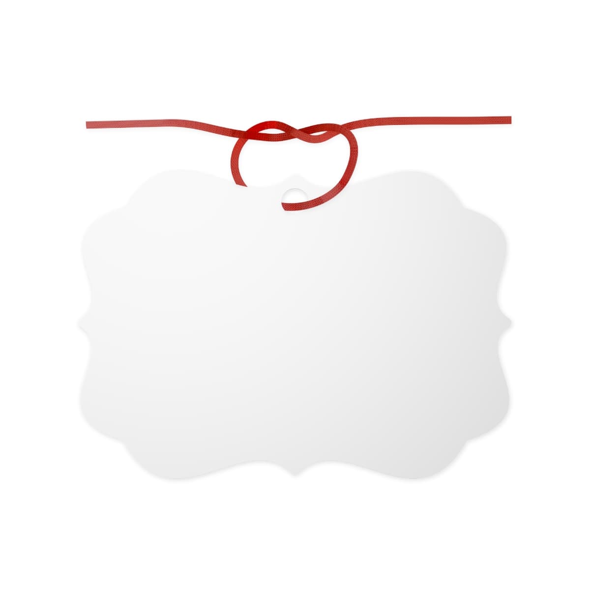 Plain aluminum ornaments, 1pc, front view